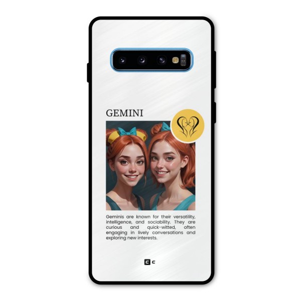 Golden Gemini Metal Back Case for Galaxy S10