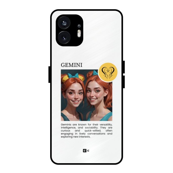 Golden Gemini Metal Back Case for Nothing Phone 2