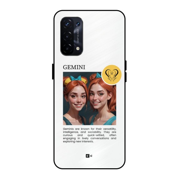 Golden Gemini Metal Back Case for Oppo A74 5G