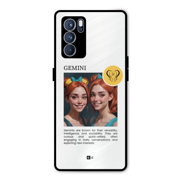 Golden Gemini Metal Back Case for Oppo Reno6 Pro 5G