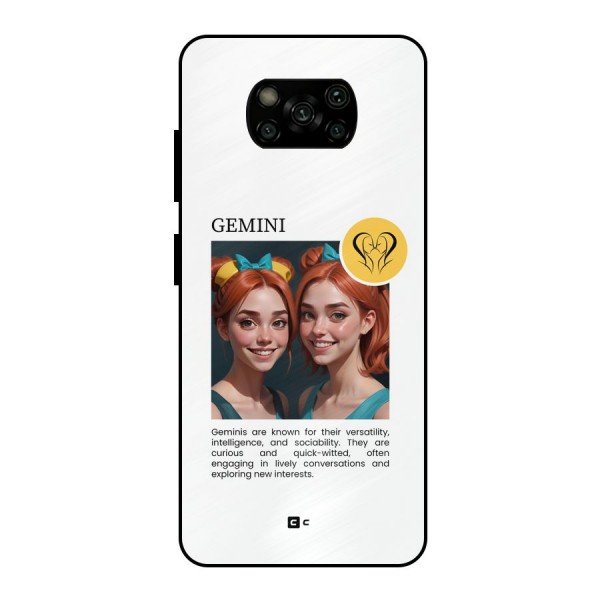 Golden Gemini Metal Back Case for Poco X3