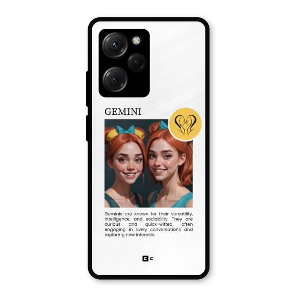 Golden Gemini Metal Back Case for Poco X5 Pro