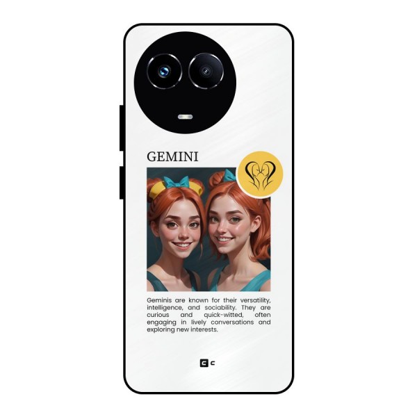 Golden Gemini Metal Back Case for Realme 11X