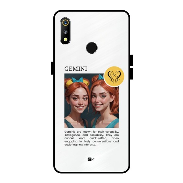 Golden Gemini Metal Back Case for Realme 3