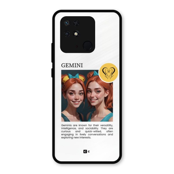 Golden Gemini Metal Back Case for Redmi 10