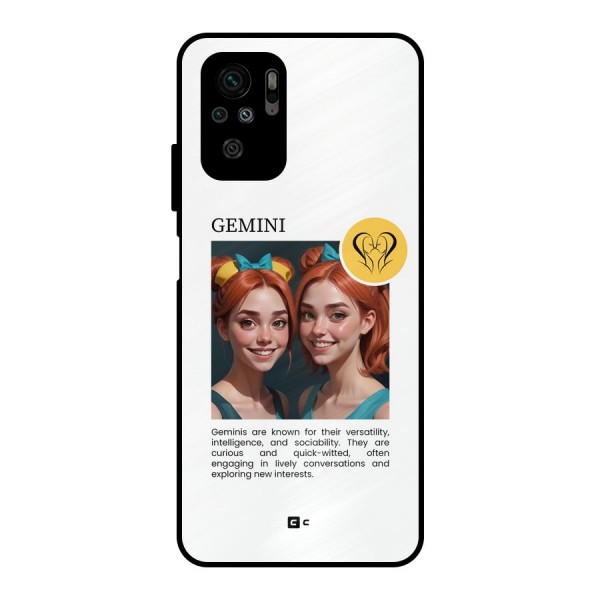 Golden Gemini Metal Back Case for Redmi Note 10