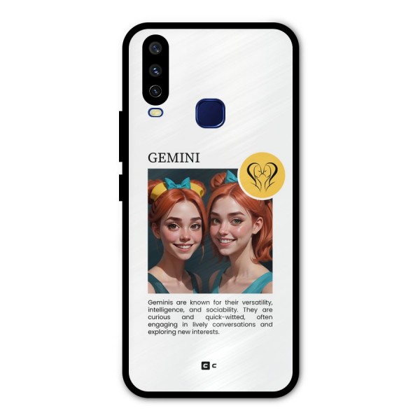 Golden Gemini Metal Back Case for Vivo U10