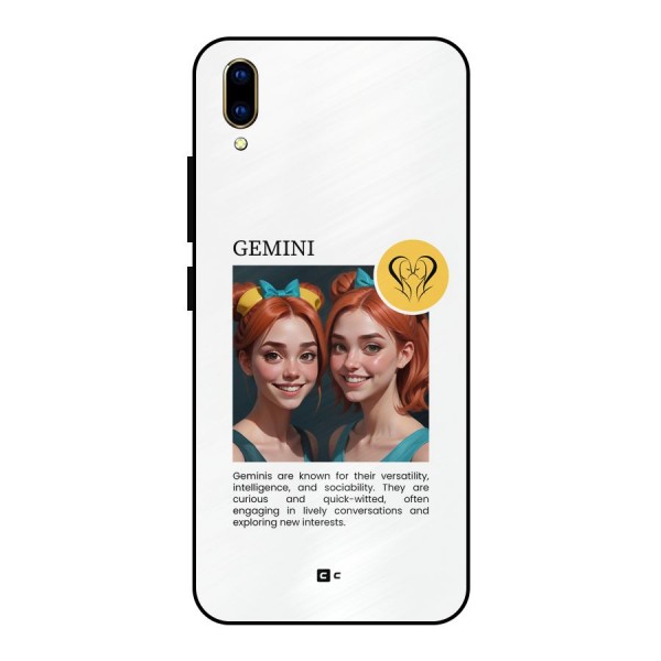 Golden Gemini Metal Back Case for Vivo V11 Pro