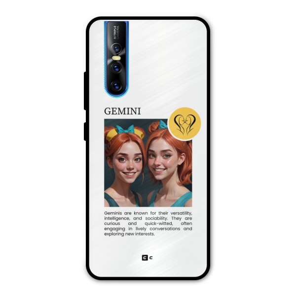 Golden Gemini Metal Back Case for Vivo V15 Pro