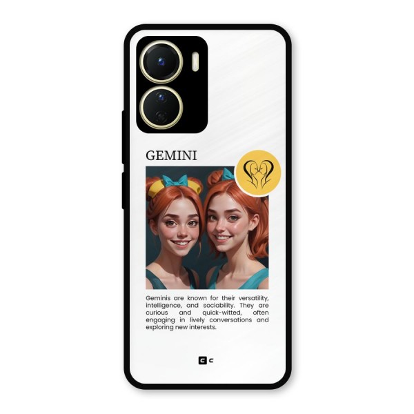 Golden Gemini Metal Back Case for Vivo Y16