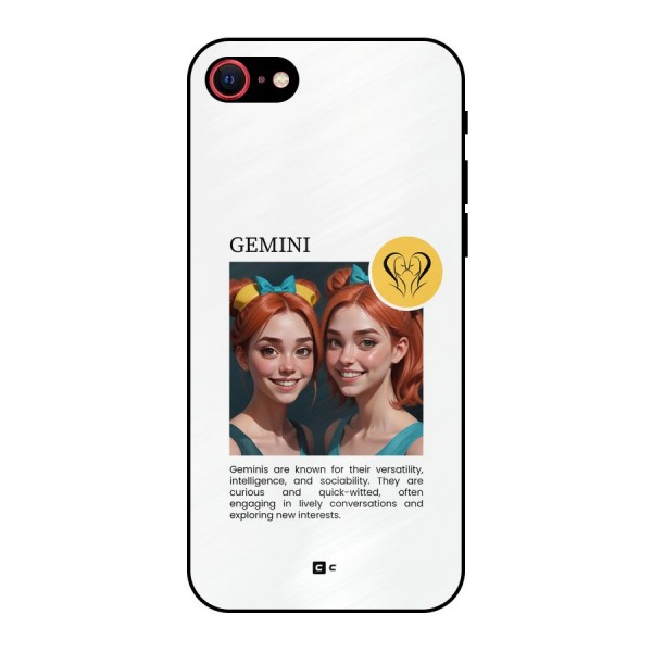 Golden Gemini Metal Back Case for iPhone 8