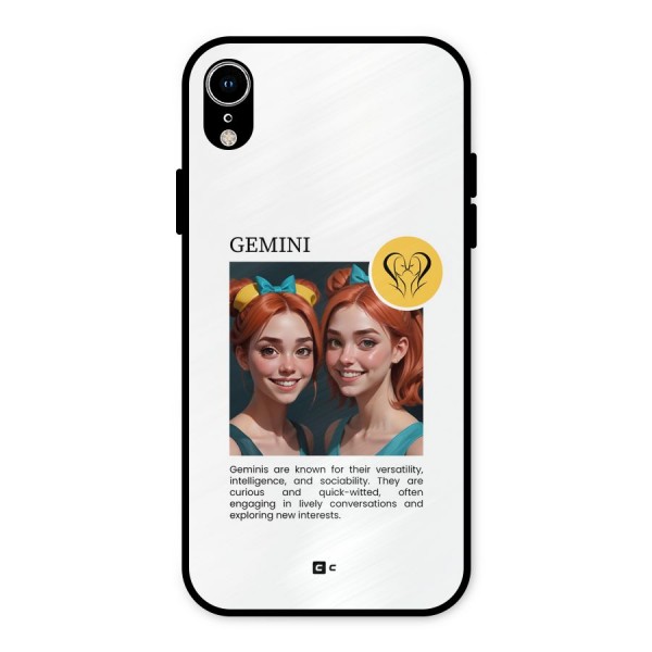 Golden Gemini Metal Back Case for iPhone XR