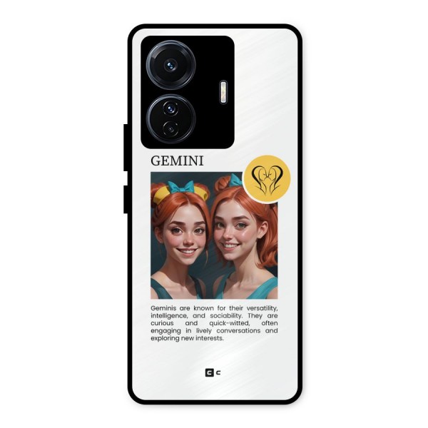 Golden Gemini Metal Back Case for iQOO Z6