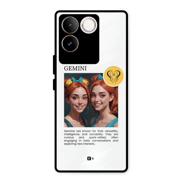 Golden Gemini Metal Back Case for iQOO Z7 Pro