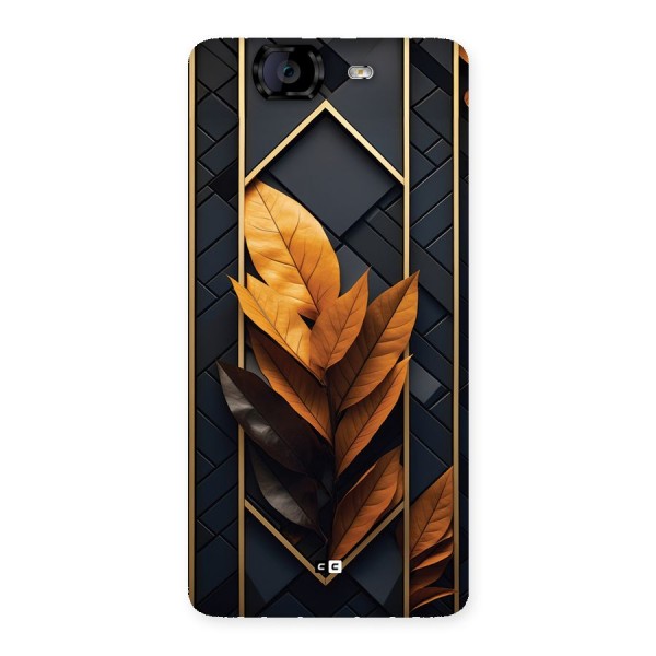 Golden Leaf Pattern Back Case for Canvas Knight A350