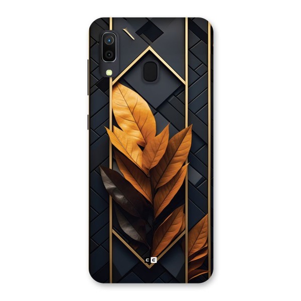 Golden Leaf Pattern Back Case for Galaxy A20