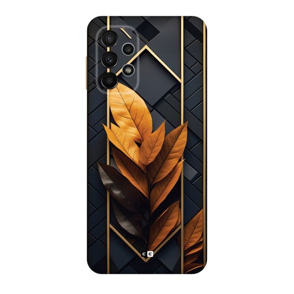 Golden Leaf Pattern Back Case for Galaxy A23