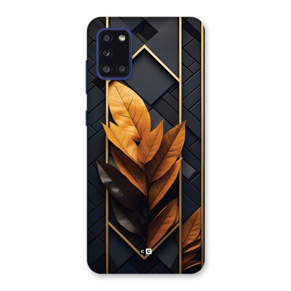 Golden Leaf Pattern Back Case for Galaxy A31