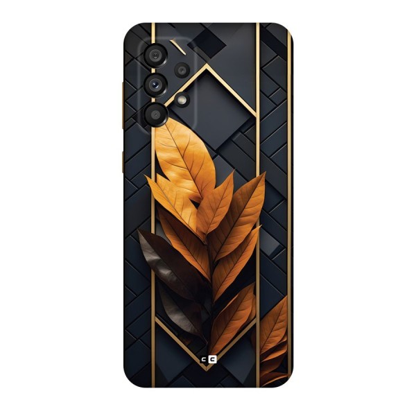 Golden Leaf Pattern Back Case for Galaxy A73 5G