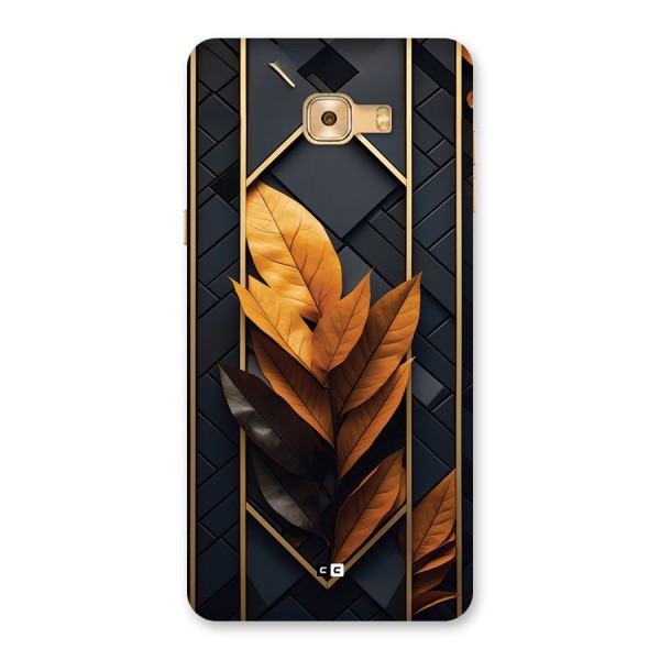 Golden Leaf Pattern Back Case for Galaxy C9 Pro