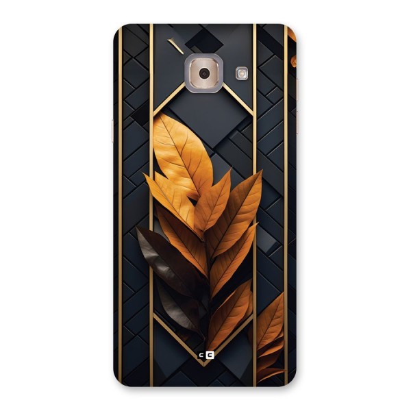 Golden Leaf Pattern Back Case for Galaxy J7 Max