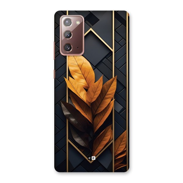 Golden Leaf Pattern Back Case for Galaxy Note 20