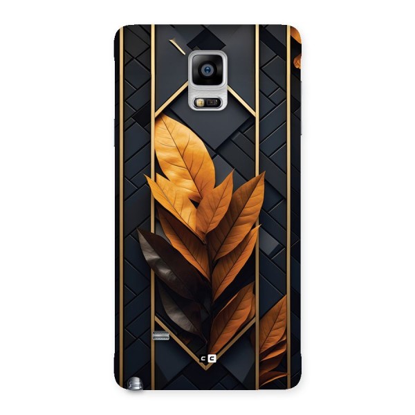 Golden Leaf Pattern Back Case for Galaxy Note 4