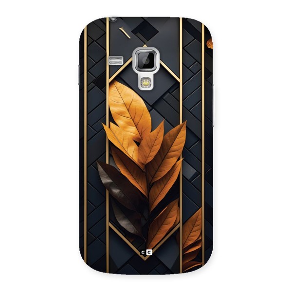 Golden Leaf Pattern Back Case for Galaxy S Duos