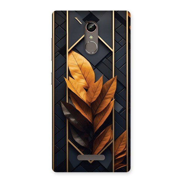 Golden Leaf Pattern Back Case for Gionee S6s