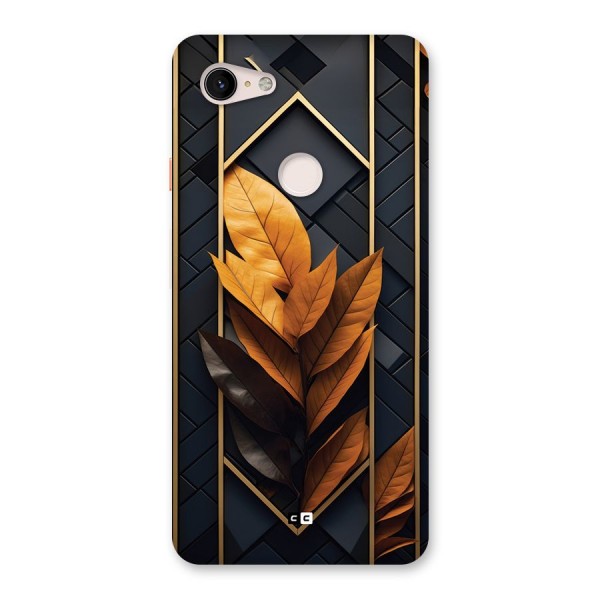 Golden Leaf Pattern Back Case for Google Pixel 3 XL