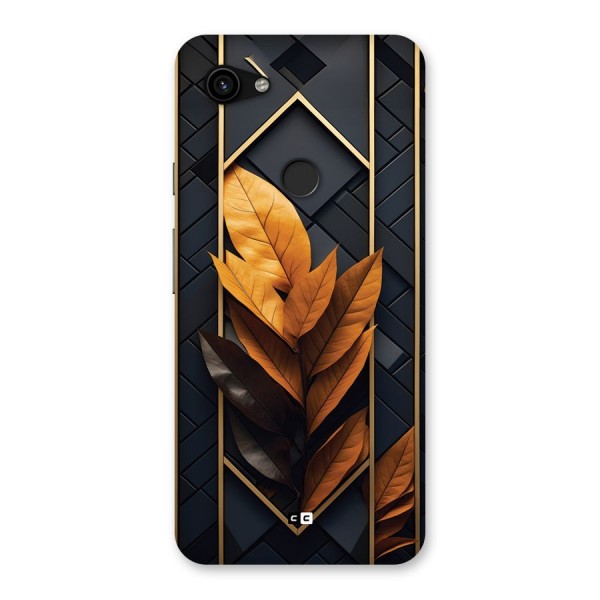 Golden Leaf Pattern Back Case for Google Pixel 3a XL