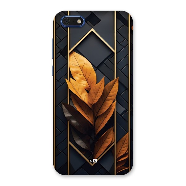 Golden Leaf Pattern Back Case for Honor 7s