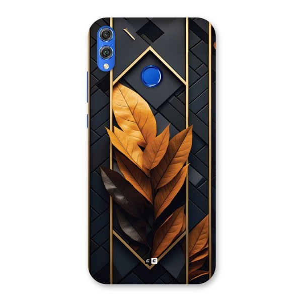Golden Leaf Pattern Back Case for Honor 8X