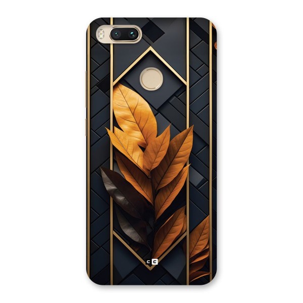 Golden Leaf Pattern Back Case for Mi A1