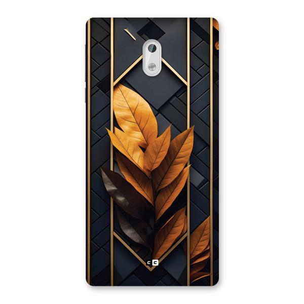 Golden Leaf Pattern Back Case for Nokia 3