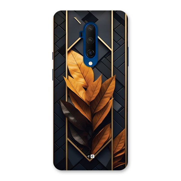 Golden Leaf Pattern Back Case for OnePlus 7T Pro