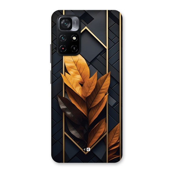 Golden Leaf Pattern Back Case for Poco M4 Pro 5G