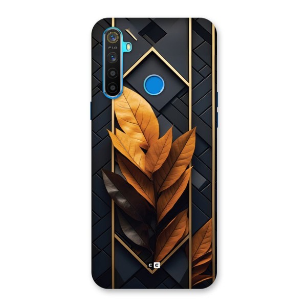 Golden Leaf Pattern Back Case for Realme 5s