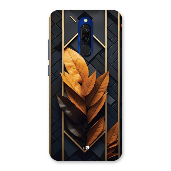 Golden Leaf Pattern Back Case for Redmi 8