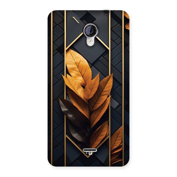 Golden Leaf Pattern Back Case for Unite 2 A106