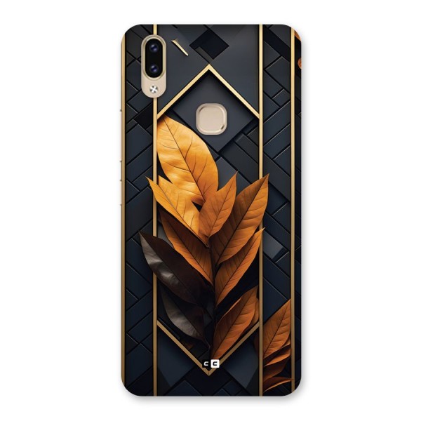 Golden Leaf Pattern Back Case for Vivo V9