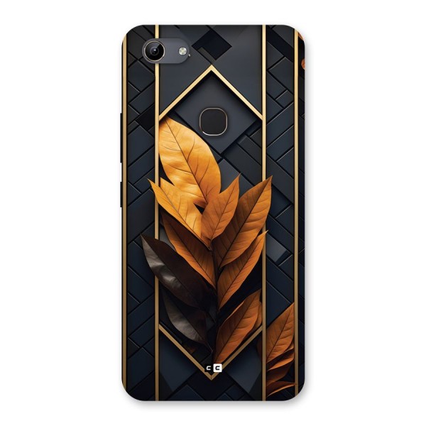 Golden Leaf Pattern Back Case for Vivo Y81