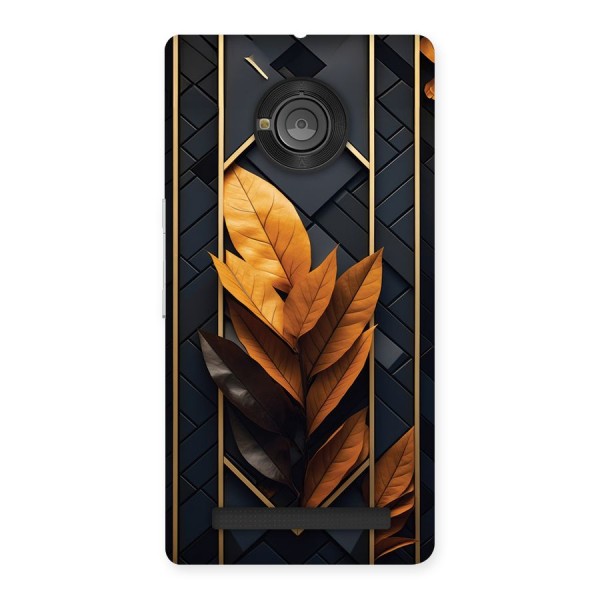 Golden Leaf Pattern Back Case for Yuphoria