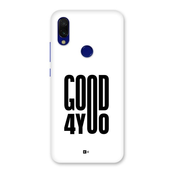 Good For You Back Case for Redmi 7