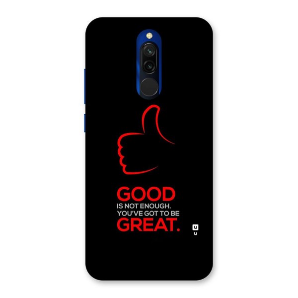 Good Great Back Case for Redmi 8