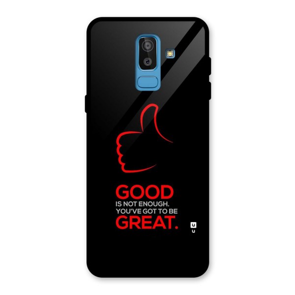 Good Great Glass Back Case for Galaxy J8