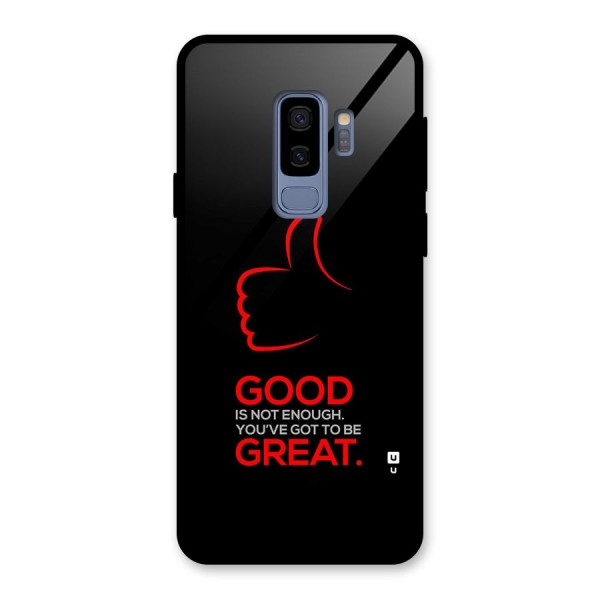 Good Great Glass Back Case for Galaxy S9 Plus