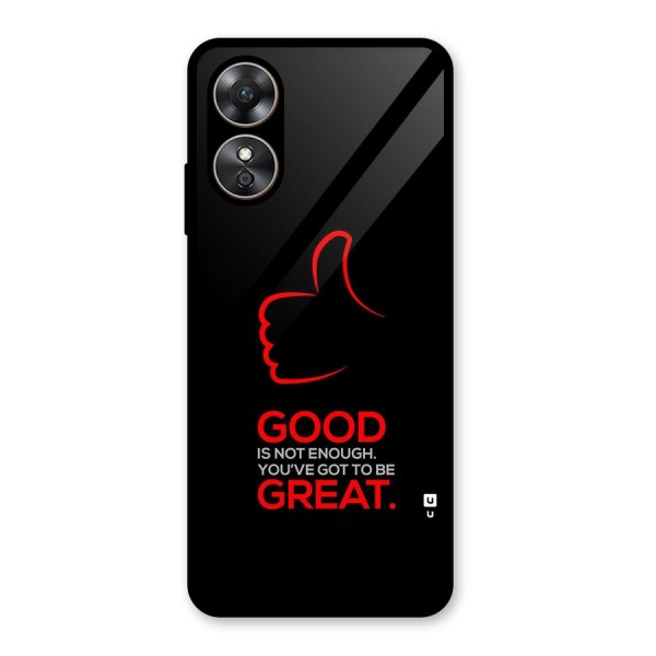 Good Great Glass Back Case for Oppo A17