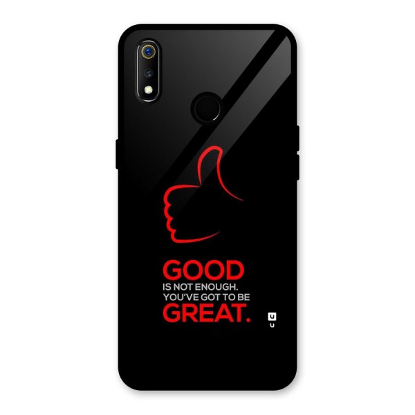 Good Great Glass Back Case for Realme 3