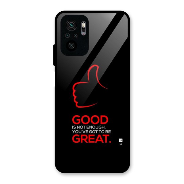 Good Great Glass Back Case for Redmi Note 10